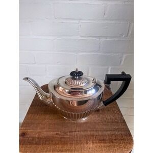 Vintage Beautiful Stamped Silver Plated Teapot Sheffield England Embossed Handle